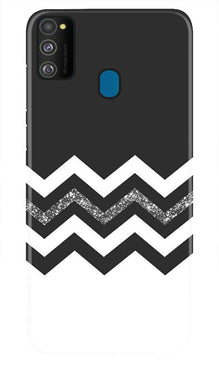 Black white Pattern2Mobile Back Case for Samsung Galaxy M21 (Design - 83)