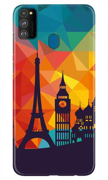 Eiffel Tower2 Mobile Back Case for Samsung Galaxy M21 (Design - 91)