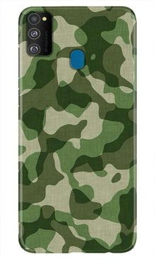 Army Camouflage Mobile Back Case for Samsung Galaxy M21  (Design - 106)