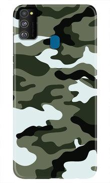 Army Camouflage Mobile Back Case for Samsung Galaxy M21  (Design - 108)
