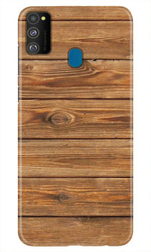 Wooden Look Mobile Back Case for Samsung Galaxy M21  (Design - 113)