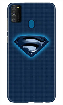 Superman Superhero Mobile Back Case for Samsung Galaxy M21  (Design - 117)