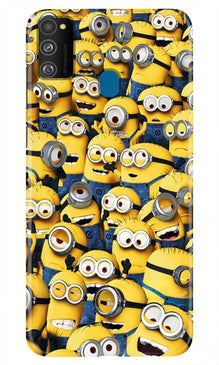 Minions Mobile Back Case for Samsung Galaxy M21  (Design - 126)