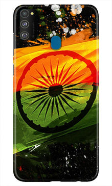 Indian Flag Mobile Back Case for Samsung Galaxy M21  (Design - 137)