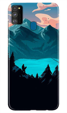 Mountains Mobile Back Case for Samsung Galaxy M21 (Design - 186)