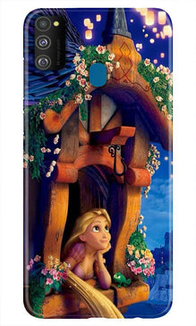 Cute Girl Mobile Back Case for Samsung Galaxy M21 (Design - 198)