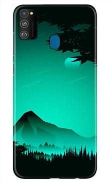Moon Mountain Mobile Back Case for Samsung Galaxy M21 (Design - 204)