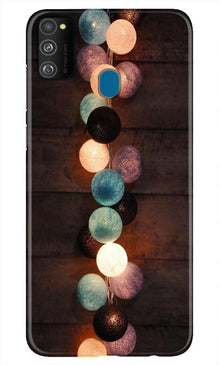Party Lights Mobile Back Case for Samsung Galaxy M21 (Design - 209)