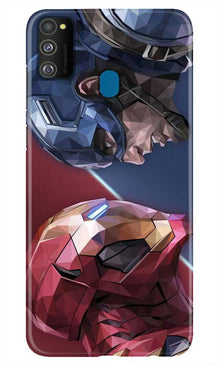 Ironman Captain America Mobile Back Case for Samsung Galaxy M21 (Design - 245)