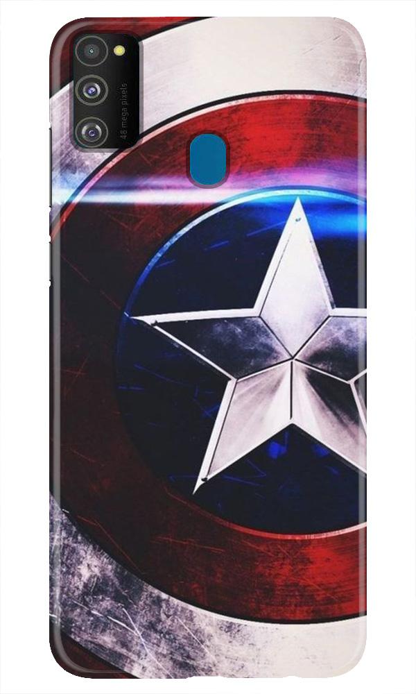 Captain America Shield Case for Samsung Galaxy M21 (Design No. 250)