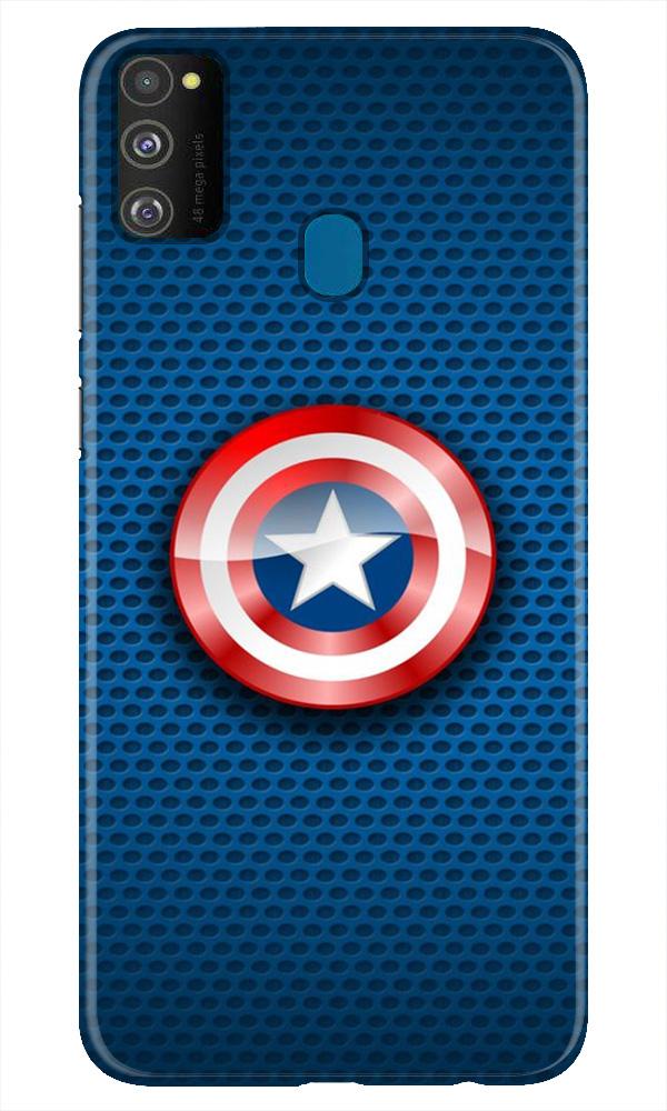 Captain America Shield Case for Samsung Galaxy M21 (Design No. 253)