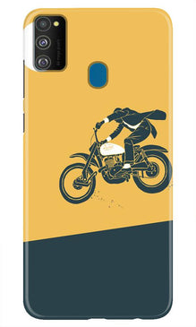Bike Lovers Mobile Back Case for Samsung Galaxy M21 (Design - 256)