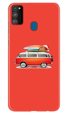 Travel Bus Mobile Back Case for Samsung Galaxy M21 (Design - 258)