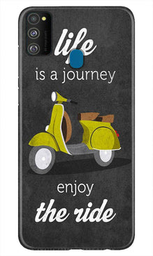 Life is a Journey Mobile Back Case for Samsung Galaxy M21 (Design - 261)
