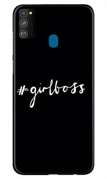 #GirlBoss Mobile Back Case for Samsung Galaxy M21 (Design - 266)