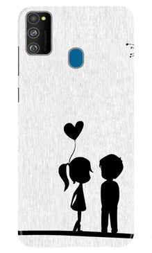 Cute Kid Couple Mobile Back Case for Samsung Galaxy M21 (Design - 283)