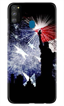 Statue of Unity Mobile Back Case for Samsung Galaxy M21 (Design - 294)