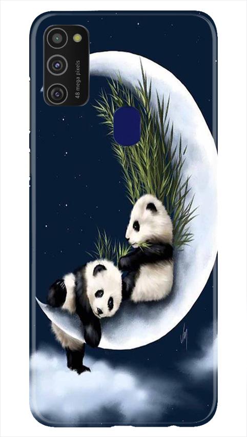 Panda Moon Mobile Back Case for Samsung Galaxy M21   (Design - 318)