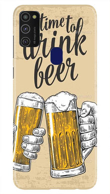 Drink Beer Mobile Back Case for Samsung Galaxy M21   (Design - 328)