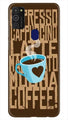 Love Coffee Mobile Back Case for Samsung Galaxy M21   (Design - 351)