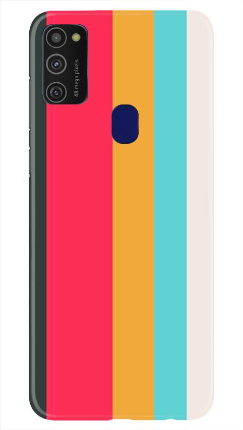 Color Pattern Mobile Back Case for Samsung Galaxy M21 (Design - 369)
