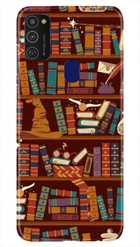 Book Shelf Mobile Back Case for Samsung Galaxy M21   (Design - 390)