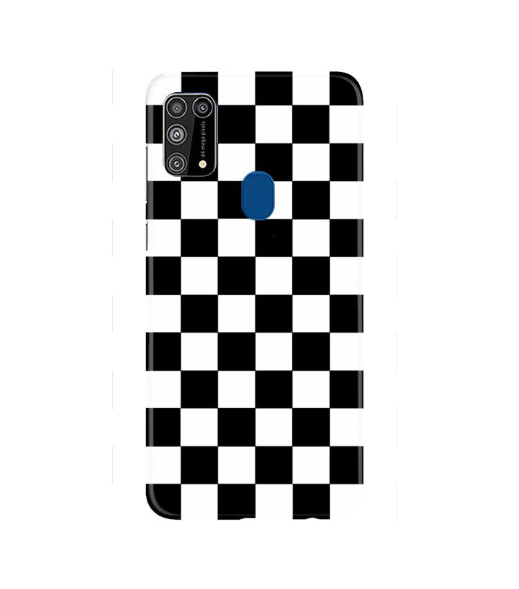 Black White Boxes Mobile Back Case for Samsung Galaxy M31(Design - 372)