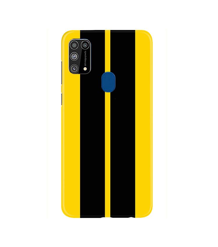Black Yellow Pattern Mobile Back Case for Samsung Galaxy M31  (Design - 377)
