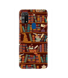 Book Shelf Mobile Back Case for Samsung Galaxy M31  (Design - 390)