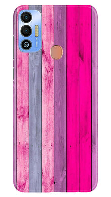 Wooden look Mobile Back Case for Tecno Spark 7T (Design - 24)