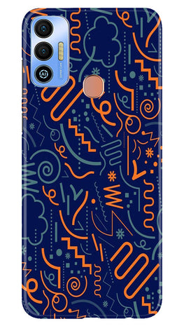 Line Art Baground Case for Tecno Spark 7T