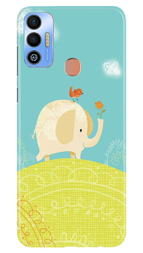 Elephant Painting Case for Tecno Spark 7T