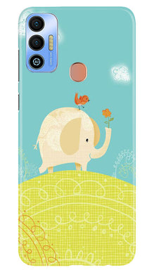 Elephant Painting Mobile Back Case for Tecno Spark 7T (Design - 46)