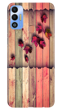 Wooden look2 Mobile Back Case for Tecno Spark 7T (Design - 56)