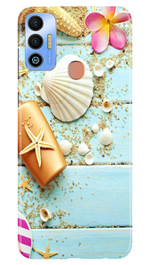 Sea Shells Mobile Back Case for Tecno Spark 7T (Design - 63)