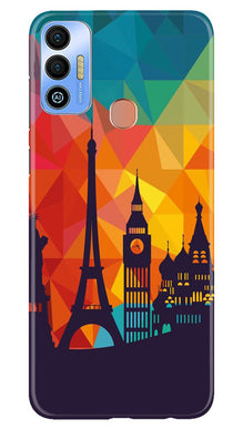 Eiffel Tower2 Mobile Back Case for Tecno Spark 7T (Design - 91)