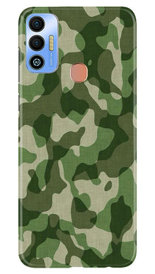 Army Camouflage Mobile Back Case for Tecno Spark 7T  (Design - 106)