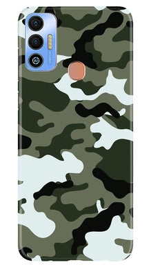 Army Camouflage Mobile Back Case for Tecno Spark 7T  (Design - 108)