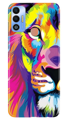 Colorful Lion Mobile Back Case for Tecno Spark 7T  (Design - 110)