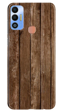 Wooden Look Mobile Back Case for Tecno Spark 7T  (Design - 112)
