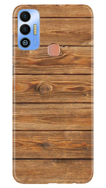 Wooden Look Mobile Back Case for Tecno Spark 7T  (Design - 113)