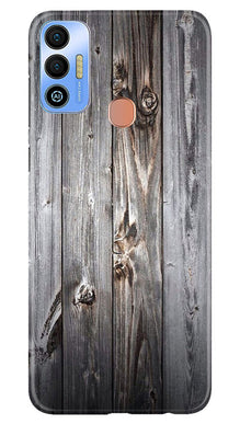 Wooden Look Mobile Back Case for Tecno Spark 7T  (Design - 114)