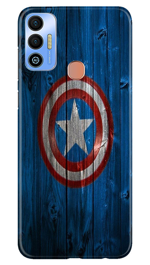 Captain America Superhero Case for Tecno Spark 7T(Design - 118)
