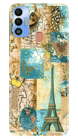 Travel Eiffel Tower Case for Tecno Spark 7T (Design No. 175)