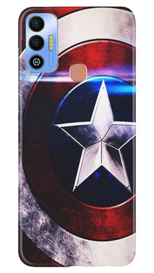 Captain America Mobile Back Case for Tecno Spark 7T (Design - 249)