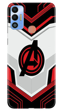Ironman Captain America Mobile Back Case for Tecno Spark 7T (Design - 223)