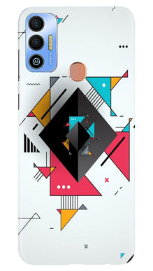 Diffrent Four Color Pattern Mobile Back Case for Tecno Spark 7T (Design - 244)