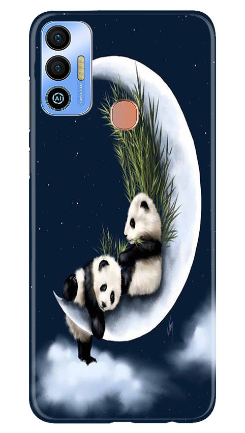 Panda Bear Mobile Back Case for Tecno Spark 7T (Design - 279)