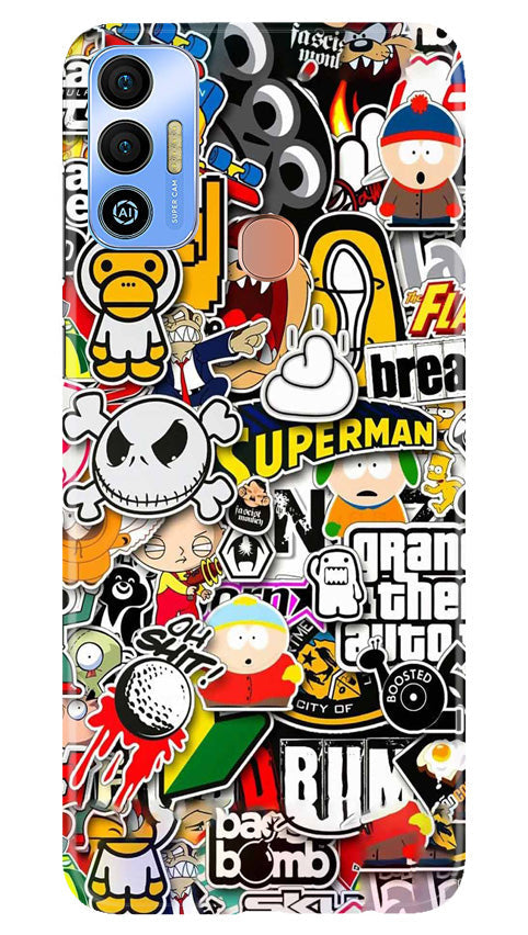 Panda Mobile Back Case for Tecno Spark 7T (Design - 281)