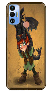 Dragon Mobile Back Case for Tecno Spark 7T (Design - 298)